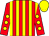 Red and yellow stripes, red sleeves, yellow spots and cap (Mr Martin Sellars)