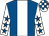 Royal blue, white stripe, white sleeves, royal blue stars, check cap (Mr Adam Tinkler Jnr)