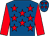 Royal blue, red stars, sleeves and stars on cap (Mrs K Hall)