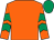 Orange, emerald green chevrons on sleeves, emerald green cap (Mr Martin Lawrence)