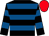 Black, royal blue hoops, red cap (Mr Edric Browne)