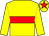 Yellow, red hoop, yellow sleeves, red star on cap (Mrs M C Slattery)