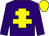 Purple, yellow cross of lorraine, yellow cap (Dr R Lambe)