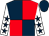 Dark blue and red (quartered), white sleeves, dark blue stars, dark blue cap (Red Sky Partnership 1)