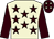 Beige, brown stars and sleeves, brown cap, beige stars (Kingree Bloodstock)