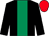 Black, emerald green stripe, red cap (Cedars Two)
