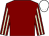 Maroon, beige striped sleeves, white cap (A B Partnership)