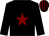 Black, maroon star, striped cap (Ms Mary Slack & Mrs John Magnier)