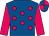 Royal blue, cerise spots and sleeves, quartered cap (The Brave Partnership)