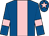 Royal blue, pink stripe, armlets and star on cap (Landmark Racing Limited)