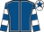 Royal blue, white seams, hooped sleeves, white cap, royal blue star (Tapas Partnership)