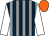 Dark blue and grey stripes, white sleeves, orange cap (Mr Ian Rushby & Mr T H Barma)