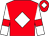 Red, white diamond on body and cap, white sleeves, red armlets (Mr M A Scaife)