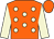 Orange, beige spots and sleeves, orange cap (Countrywide Vehicle Rentals Taxi Hire)