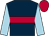 Dark blue, scarlet hoop, light blue sleeves, scarlet cap (Kremlin Cottage Iv)