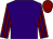 Purple, maroon and purple striped sleeves, maroon cap (Insignia Racing (medallion))