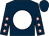 Dark blue, white disc, dark blue sleeves, pink stars, dark blue cap (Brinkley's Racing Club)