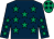 Dark blue, emerald green stars, emerald green cap, dark blue stars (Mr S Richards,mr N Browne,mrs R Frosel)
