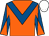 Orange, royal blue chevron, diabolo on sleeves, white cap (Twenty Times Three Syndicate)