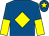 Royal blue, yellow diamond, halved sleeves and star on cap (Maher & Glazebrook Partnership)
