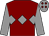 Maroon, grey triple diamond and sleeves, grey cap, maroon diamonds (Mr G R Orchard & Mrs J M Gray)