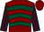 Maroon, dark green chevrons, dark blue and maroon striped sleeves, maroon cap (Mr & Mrs M C Houghton)