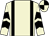 Beige, black braces, chevrons on sleeves, quartered cap (Mrs Jacky Allen)