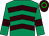 Emerald green, brown chevrons, armlets, brown cap, green hoop (Mr J E Bodie & Partners)