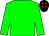Green, black cap, red spots (Overbury Racing Club)