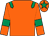 Orange, emerald green epaulets, armlets and star on cap (Mr R E Kavanagh)