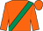 Orange, emerald green sash (Melody Racing)