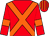 Red, orange cross belts and armlets, striped cap (The Mucho Men Racing Partnership)