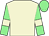 Beige, light green sleeves, beige armlets, light green cap (Mr David Gilbert)