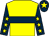 Yellow, dark blue hoop, dark blue sleeves, yellow stars, dark blue cap, yellow star (Mr Martin Sweetland)