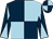 Dark blue and light blue (quartered), diabolo on sleeves (Mr T J Rees)