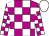 Violet and white check, white cap (Ditcheat Thoroughbreds Marracudja)