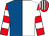 Royal blue and white (halved), red and white hooped sleeves, striped cap (The Racing 4 Fun Partnership)