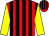 Red and black stripes, yellow sleeves (Mr R D John)