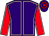 Purple, pink seams, red sleeves, pink seams, purple and red hooped cap (Prima Racing Partnership)