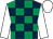 Dark blue and emerald green check, white sleeves and cap (D Catalao Da Cunha)