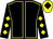 Black, yellow seams, diamonds on sleeves, yellow cap, black diamond (Mr Jeff Mould)