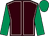 Brown, pink seams, emerald green sleeves and cap (Mrs Stephanie Oliver)