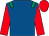 Royal blue, emerald green epaulets, red sleeves and cap (Mr T Hayes & Partner)