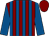Maroon and royal blue stripes, royal blue sleeves, maroon cap (Mr D McGrath)
