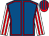 Royal blue, red seams, white and red striped sleeves, red and royal blue striped cap (The Trio Syndicate)