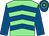 Light green & royal blue chevrons, royal blue sleeves, hooped cap (Brian Redmond & James M Casey & Carol Hogan & Eric Newnham)