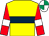 Yellow, dark blue hoop, red sleeves, white armlet, emerald green & white quartered cap (Jeremy Syndicate)