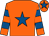 Orange, royal blue star, hooped sleeves and star on cap (The Crack Du Tay Syndicate)