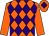 Orange and purple diamonds, orange sleeves, orange cap, purple diamond (The Cavalieri Partnership)