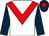 White, red chevron, dark blue sleeves, dark blue cap, red star (L Magee)